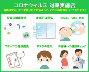 湘南ひらつか整体院のコロナウイルス対策